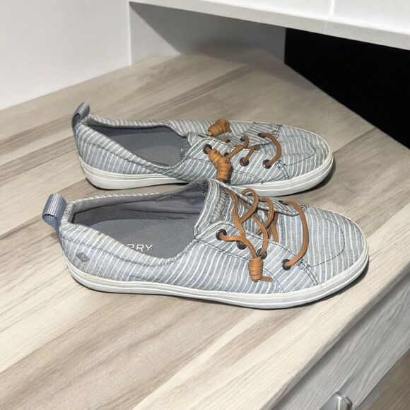 ✨Sperry Women's Crest Vibe Chambray Stripe Sz 8 Sneaker✨ - Picture 6 of 10